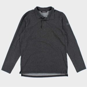 Arc’teryx Captive Long Sleeve Polo Shirt | Charcoal Black Heather | Men’s Large